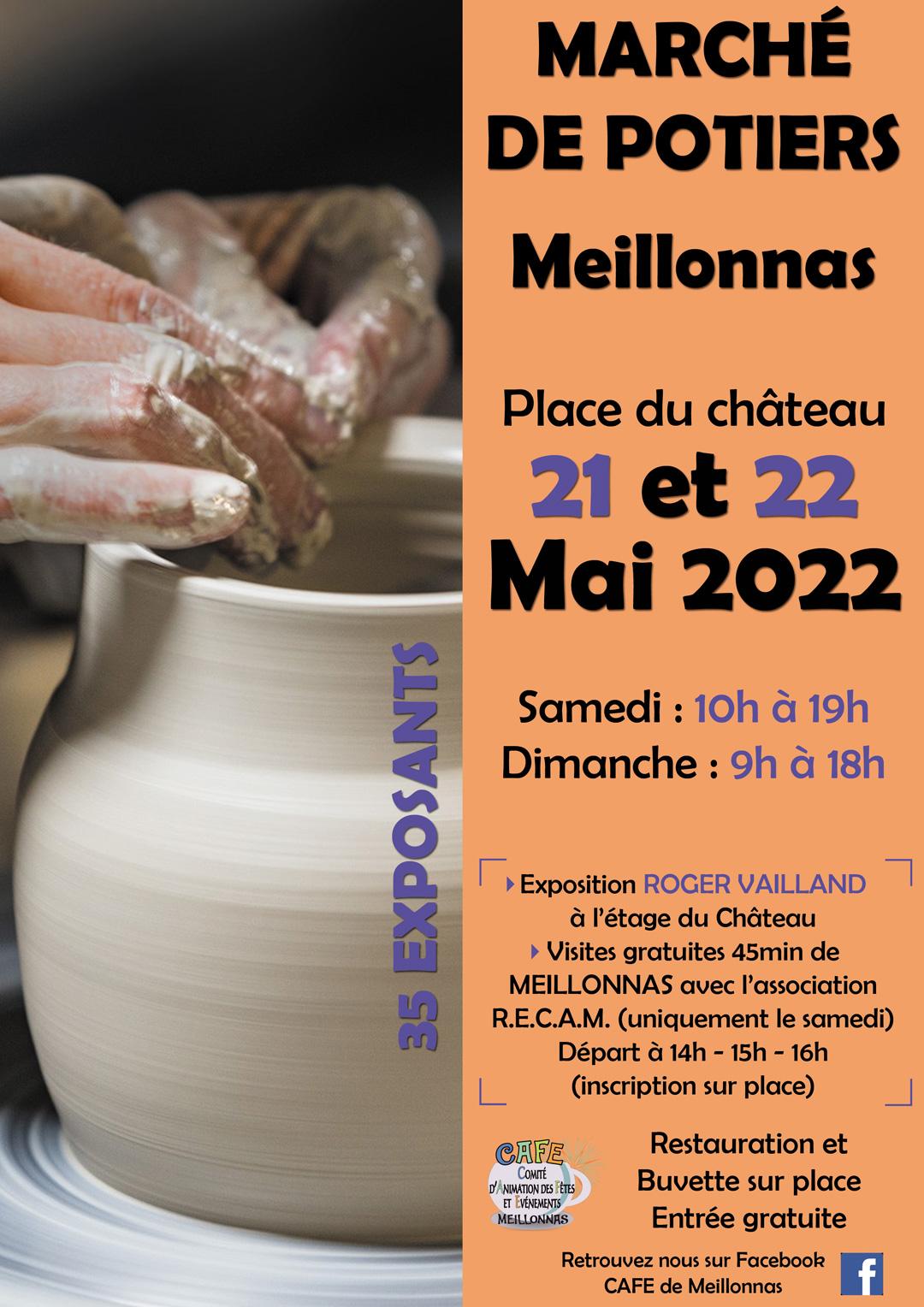 Marché de potiers - 21 et 22 mai 2022 - Meillonnas (01)