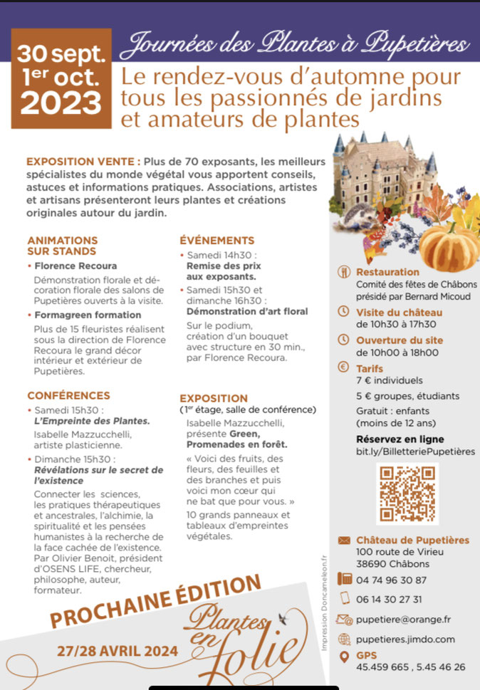 Journées des plantes à Pupetières - Le programme