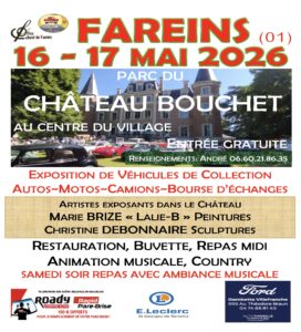 Exposition véhicules de collection - Château Bouchet - Fareins (01)