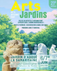 Arts aux jardins 2026, les 6 et 7 juin à Lay-St-Christophe (54)